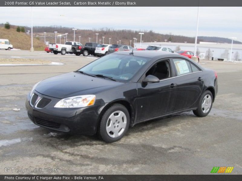 Carbon Black Metallic / Ebony Black 2008 Pontiac G6 Value Leader Sedan