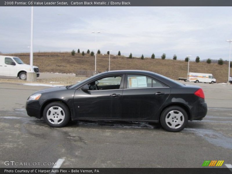 Carbon Black Metallic / Ebony Black 2008 Pontiac G6 Value Leader Sedan