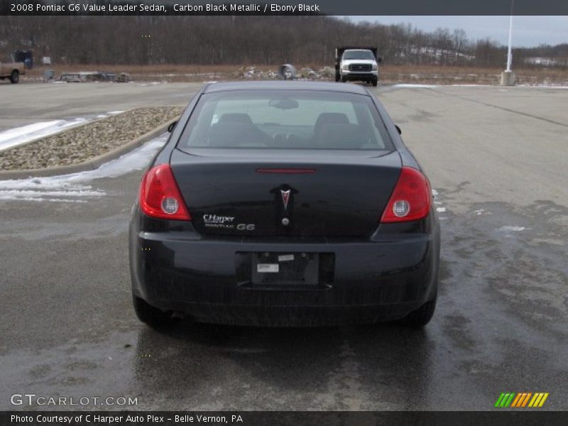 Carbon Black Metallic / Ebony Black 2008 Pontiac G6 Value Leader Sedan