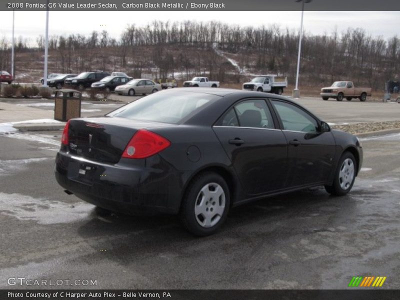 Carbon Black Metallic / Ebony Black 2008 Pontiac G6 Value Leader Sedan