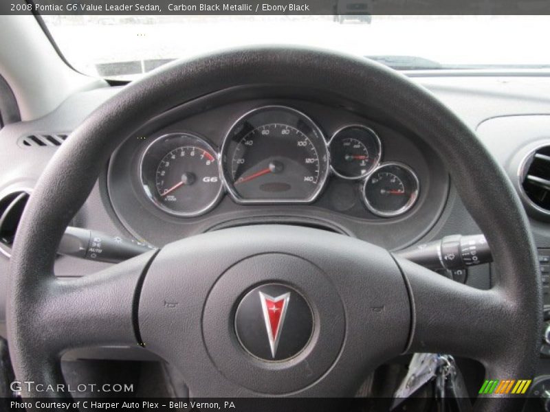 Carbon Black Metallic / Ebony Black 2008 Pontiac G6 Value Leader Sedan