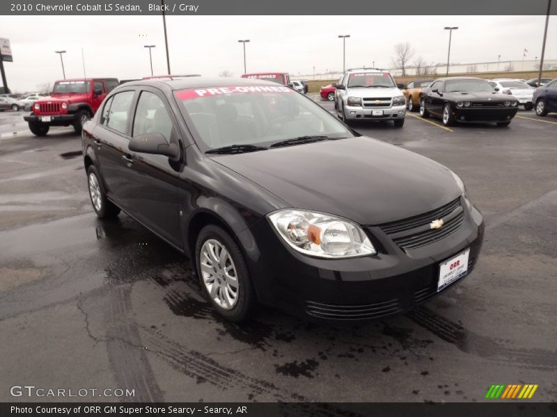 Black / Gray 2010 Chevrolet Cobalt LS Sedan