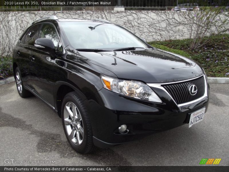 Obsidian Black / Parchment/Brown Walnut 2010 Lexus RX 350