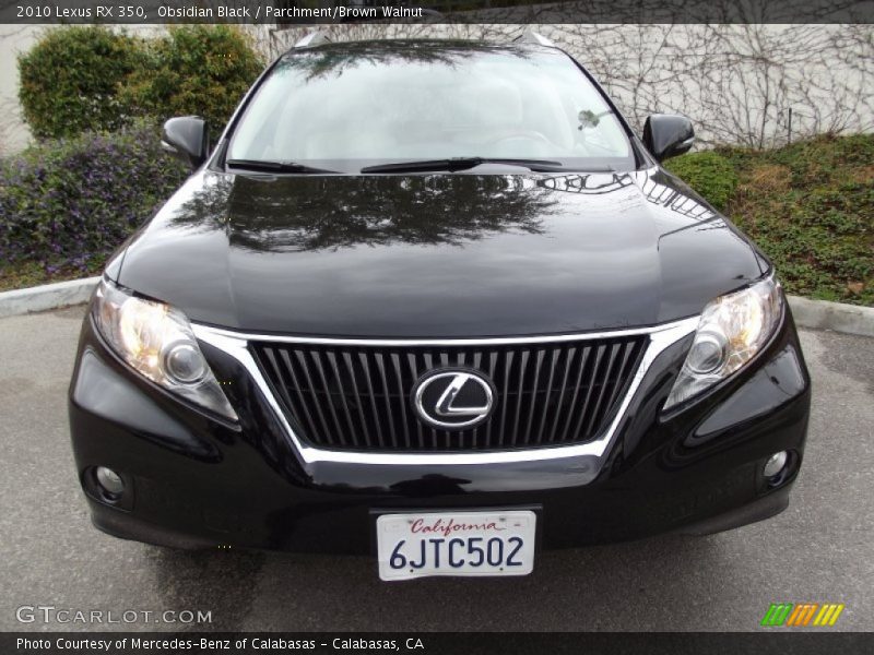 Obsidian Black / Parchment/Brown Walnut 2010 Lexus RX 350