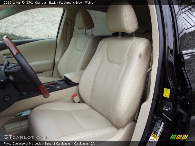 Obsidian Black / Parchment/Brown Walnut 2010 Lexus RX 350