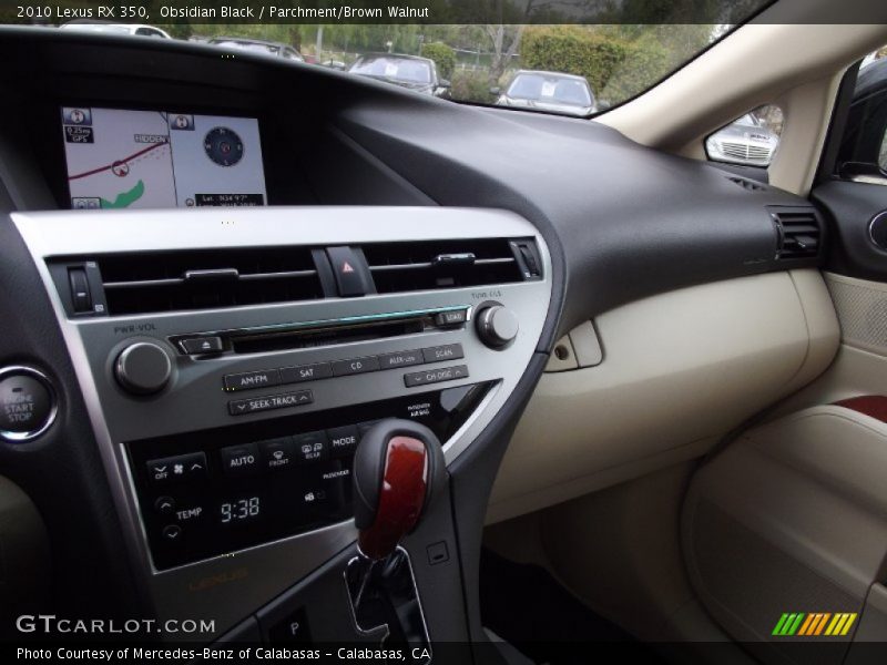 Obsidian Black / Parchment/Brown Walnut 2010 Lexus RX 350