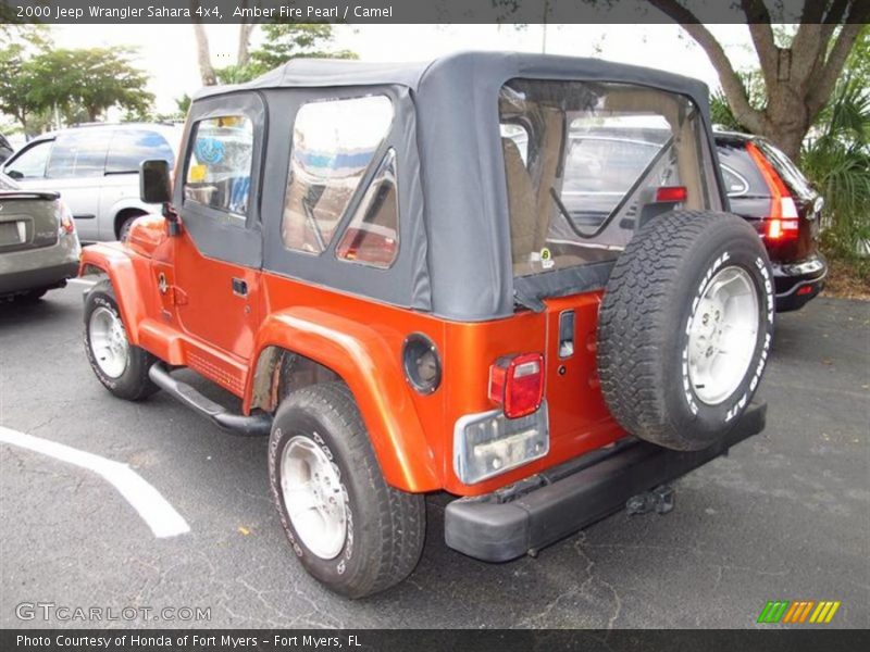 Amber Fire Pearl / Camel 2000 Jeep Wrangler Sahara 4x4