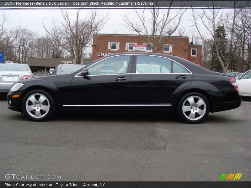 Obsidian Black Metallic / Cashmere/Savanna 2007 Mercedes-Benz S 550 Sedan