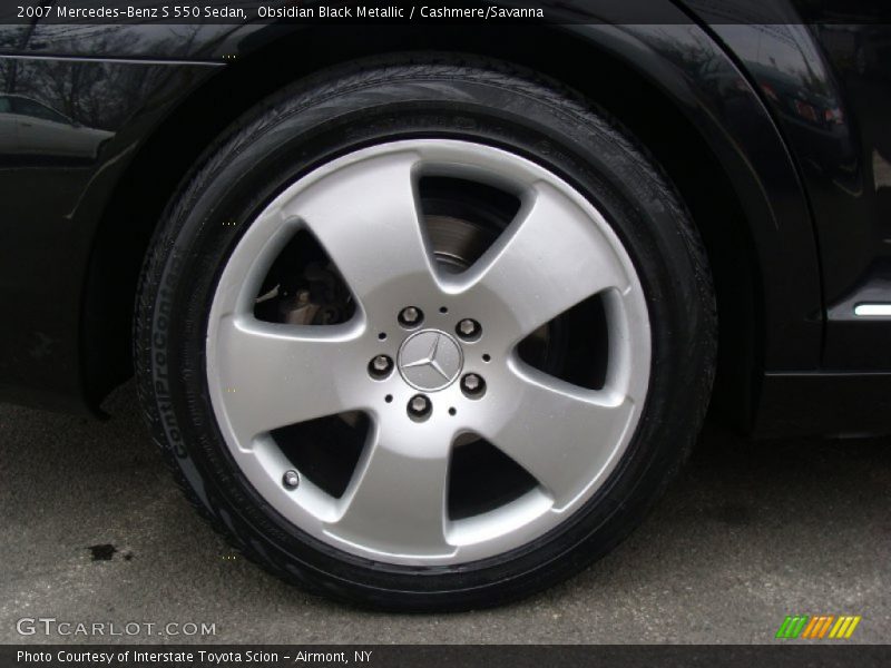Obsidian Black Metallic / Cashmere/Savanna 2007 Mercedes-Benz S 550 Sedan