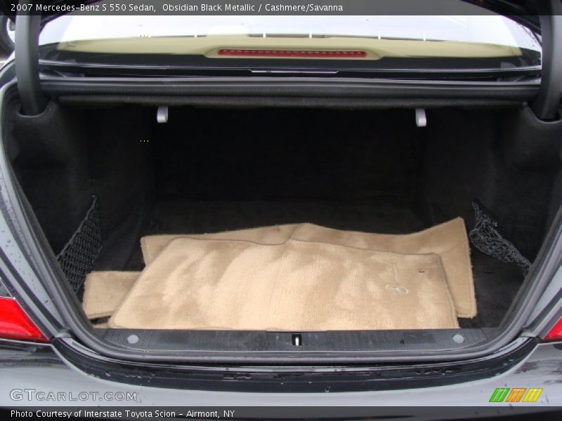 Obsidian Black Metallic / Cashmere/Savanna 2007 Mercedes-Benz S 550 Sedan