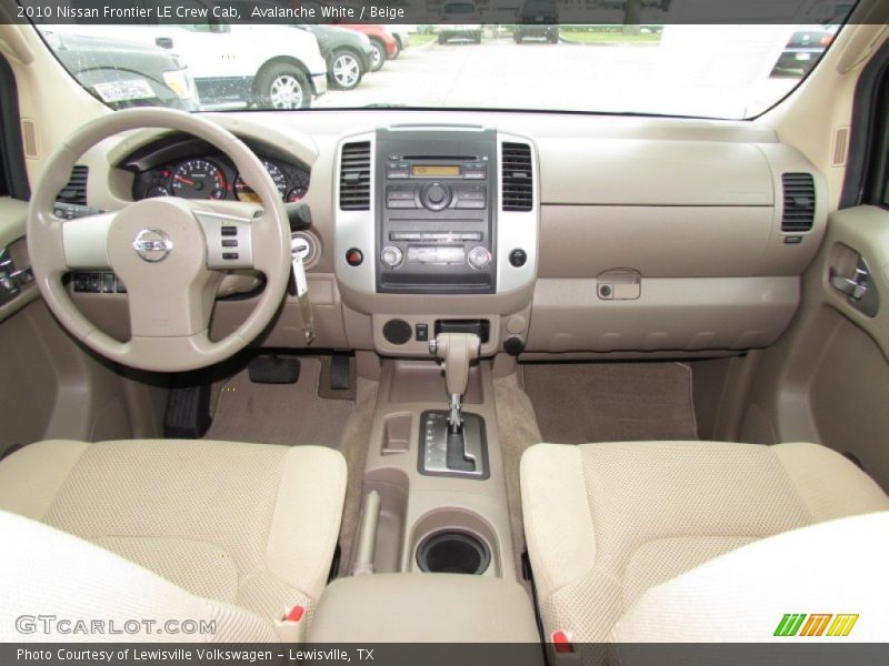 Avalanche White / Beige 2010 Nissan Frontier LE Crew Cab