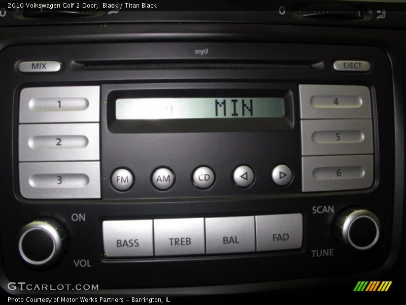 Black / Titan Black 2010 Volkswagen Golf 2 Door