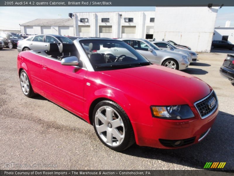 Brilliant Red / Silver/Black 2005 Audi S4 4.2 quattro Cabriolet