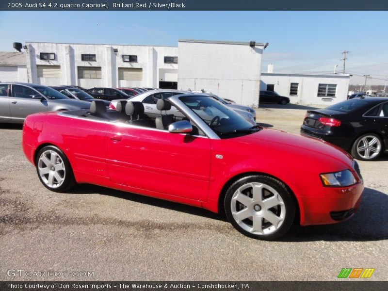 Brilliant Red / Silver/Black 2005 Audi S4 4.2 quattro Cabriolet