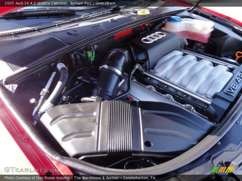 Brilliant Red / Silver/Black 2005 Audi S4 4.2 quattro Cabriolet