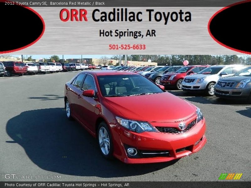 Barcelona Red Metallic / Black 2012 Toyota Camry SE