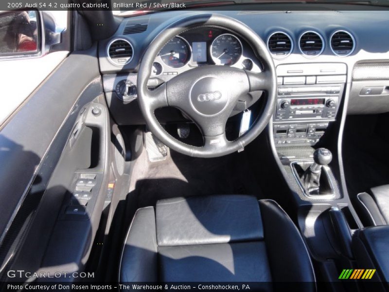 Brilliant Red / Silver/Black 2005 Audi S4 4.2 quattro Cabriolet