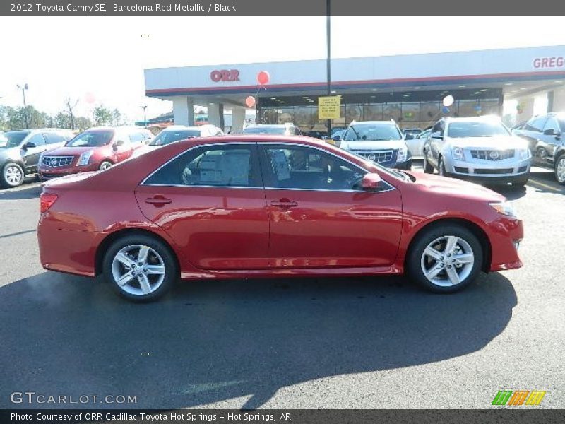 Barcelona Red Metallic / Black 2012 Toyota Camry SE