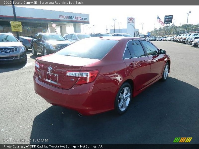Barcelona Red Metallic / Black 2012 Toyota Camry SE