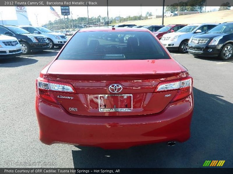 Barcelona Red Metallic / Black 2012 Toyota Camry SE