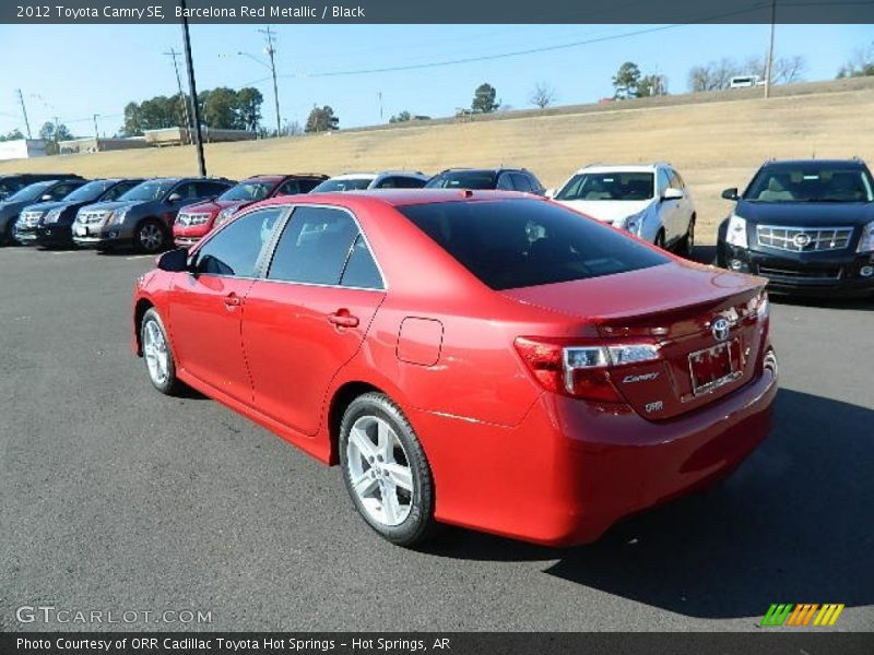 Barcelona Red Metallic / Black 2012 Toyota Camry SE
