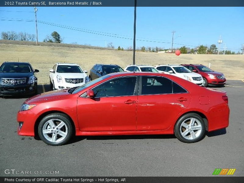 Barcelona Red Metallic / Black 2012 Toyota Camry SE