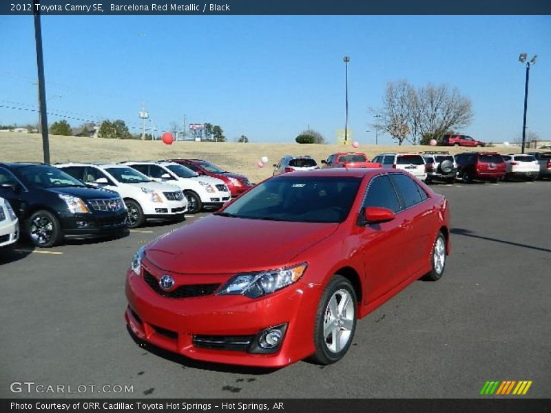 Barcelona Red Metallic / Black 2012 Toyota Camry SE