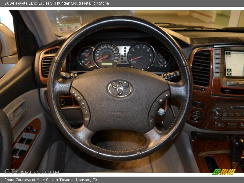 Thunder Cloud Metallic / Stone 2004 Toyota Land Cruiser