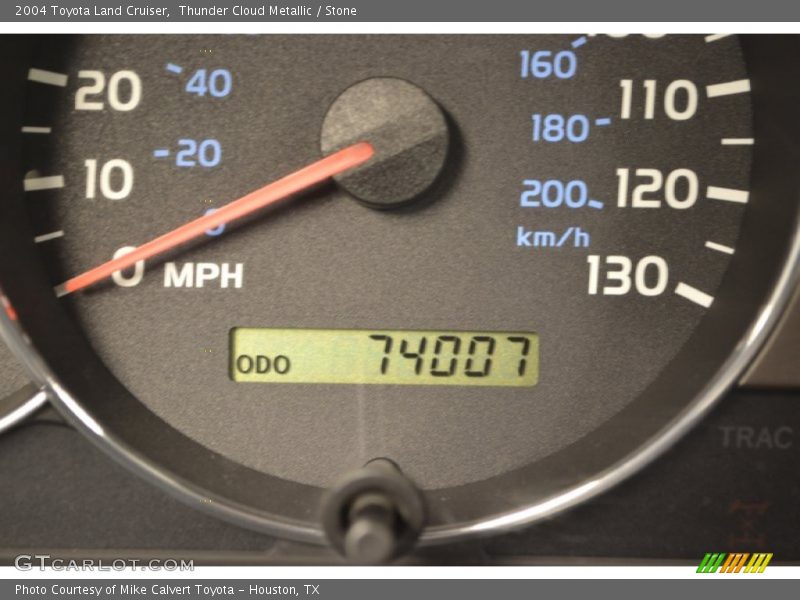 Thunder Cloud Metallic / Stone 2004 Toyota Land Cruiser