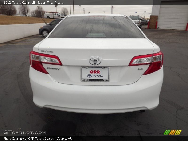 Super White / Ivory 2012 Toyota Camry LE