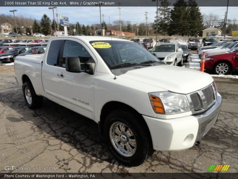 White / Graphite/Titanium 2006 Nissan Titan SE King Cab 4x4