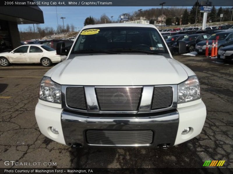 White / Graphite/Titanium 2006 Nissan Titan SE King Cab 4x4