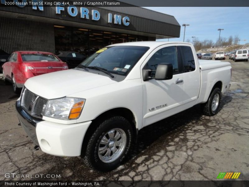 White / Graphite/Titanium 2006 Nissan Titan SE King Cab 4x4