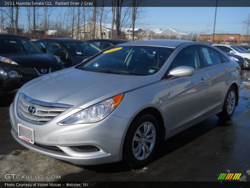 Radiant Silver / Gray 2011 Hyundai Sonata GLS