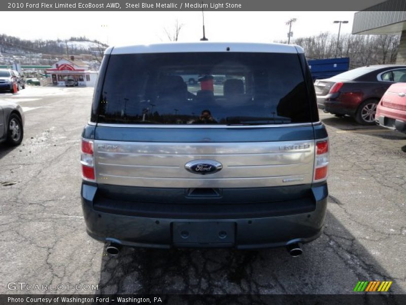 Steel Blue Metallic / Medium Light Stone 2010 Ford Flex Limited EcoBoost AWD