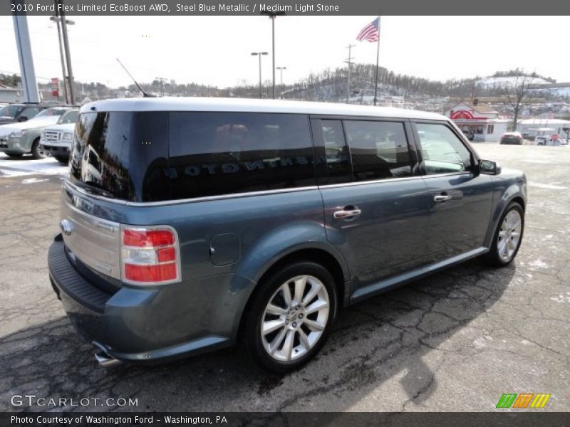 Steel Blue Metallic / Medium Light Stone 2010 Ford Flex Limited EcoBoost AWD