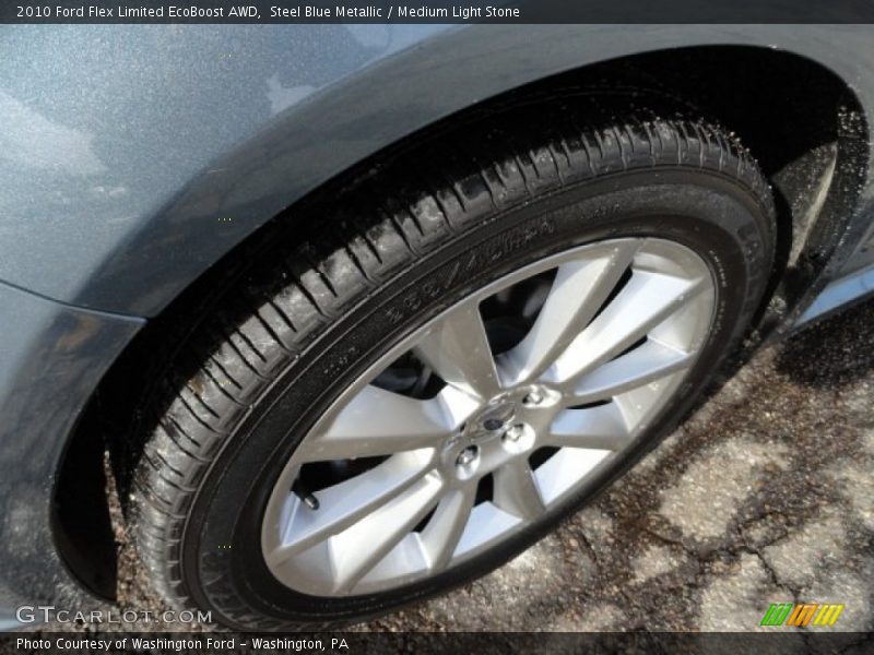Steel Blue Metallic / Medium Light Stone 2010 Ford Flex Limited EcoBoost AWD