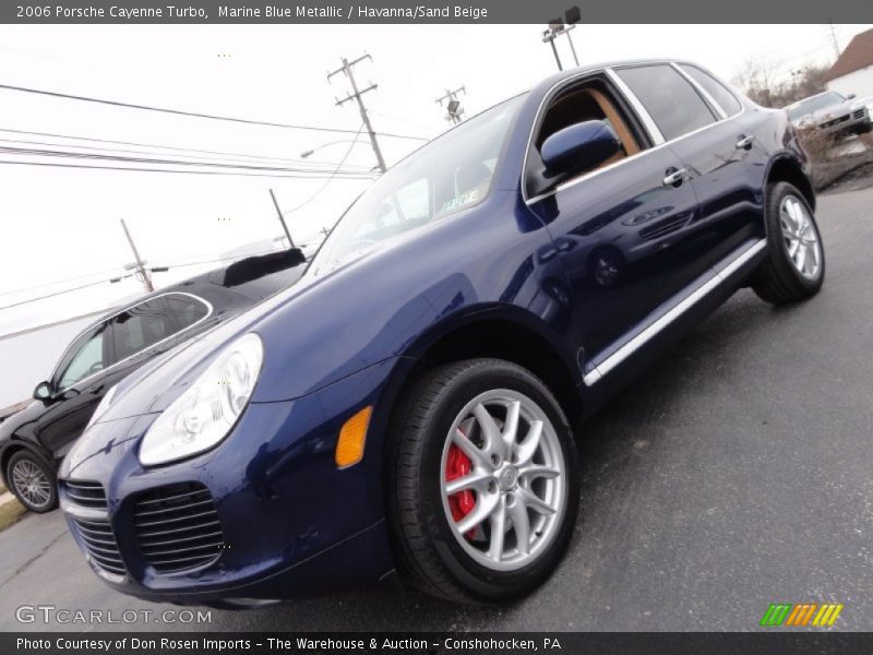 Marine Blue Metallic / Havanna/Sand Beige 2006 Porsche Cayenne Turbo