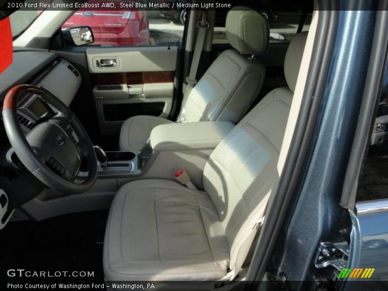 Steel Blue Metallic / Medium Light Stone 2010 Ford Flex Limited EcoBoost AWD