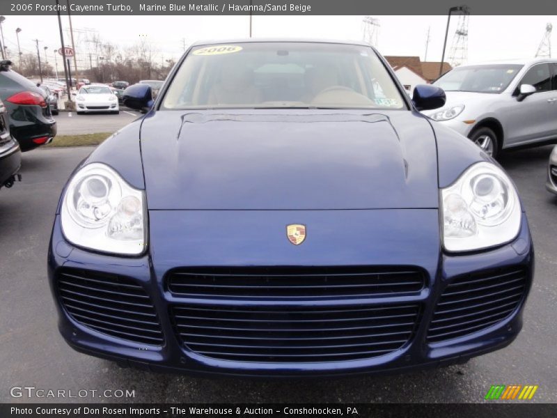 Marine Blue Metallic / Havanna/Sand Beige 2006 Porsche Cayenne Turbo