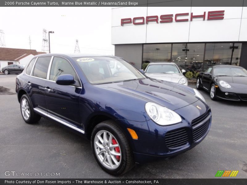 Marine Blue Metallic / Havanna/Sand Beige 2006 Porsche Cayenne Turbo