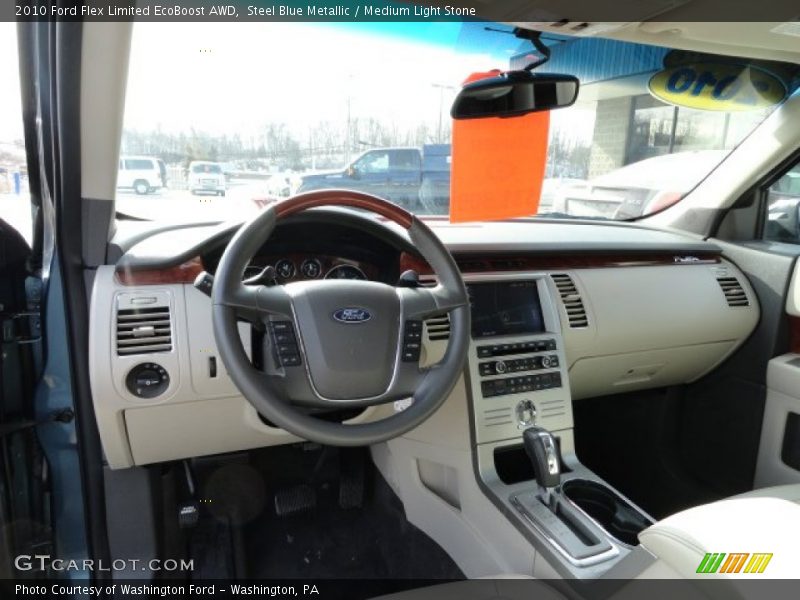 Steel Blue Metallic / Medium Light Stone 2010 Ford Flex Limited EcoBoost AWD