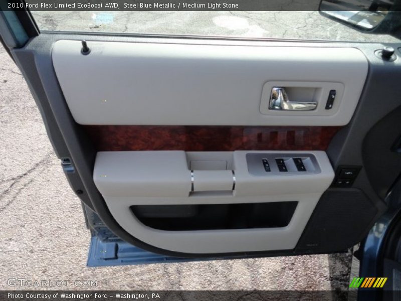 Steel Blue Metallic / Medium Light Stone 2010 Ford Flex Limited EcoBoost AWD