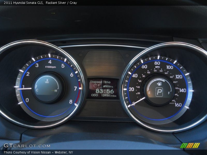 Radiant Silver / Gray 2011 Hyundai Sonata GLS