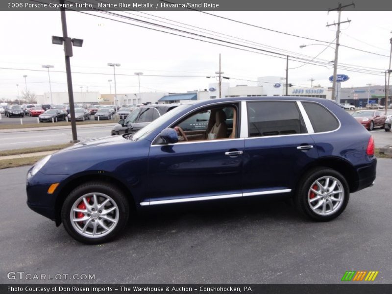 Marine Blue Metallic / Havanna/Sand Beige 2006 Porsche Cayenne Turbo