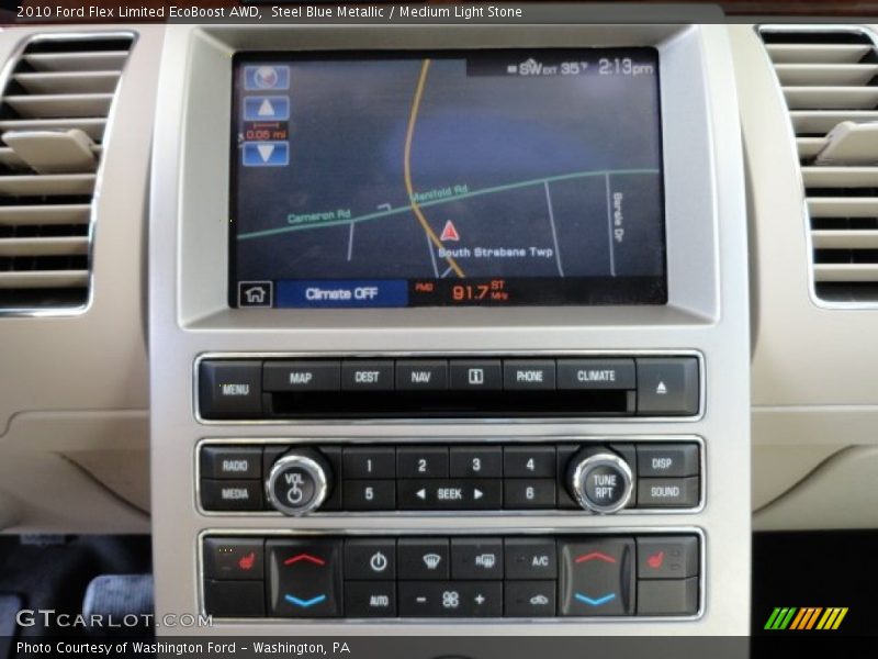 Steel Blue Metallic / Medium Light Stone 2010 Ford Flex Limited EcoBoost AWD