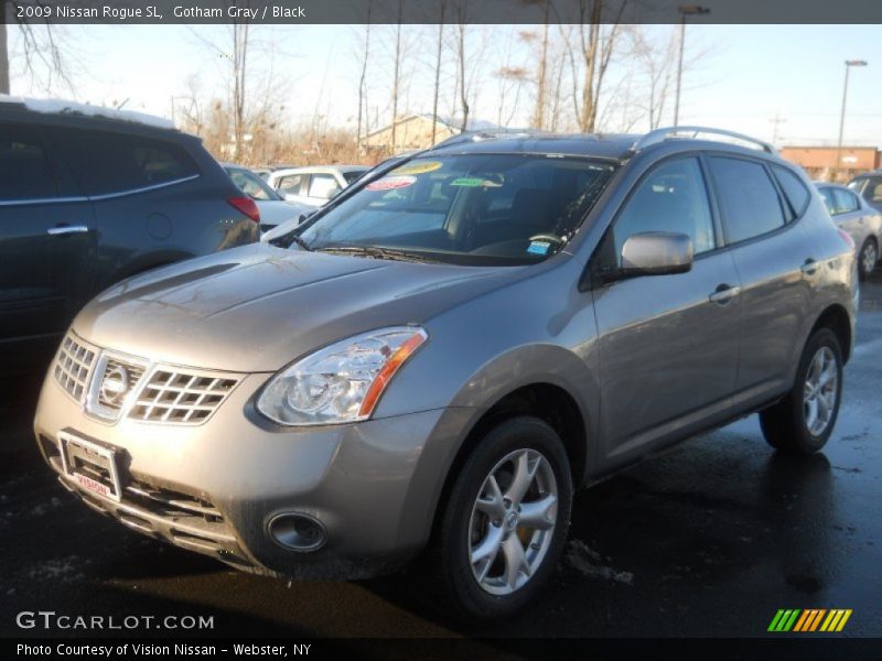 Gotham Gray / Black 2009 Nissan Rogue SL