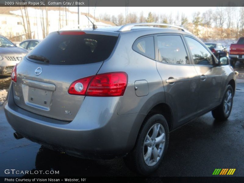 Gotham Gray / Black 2009 Nissan Rogue SL