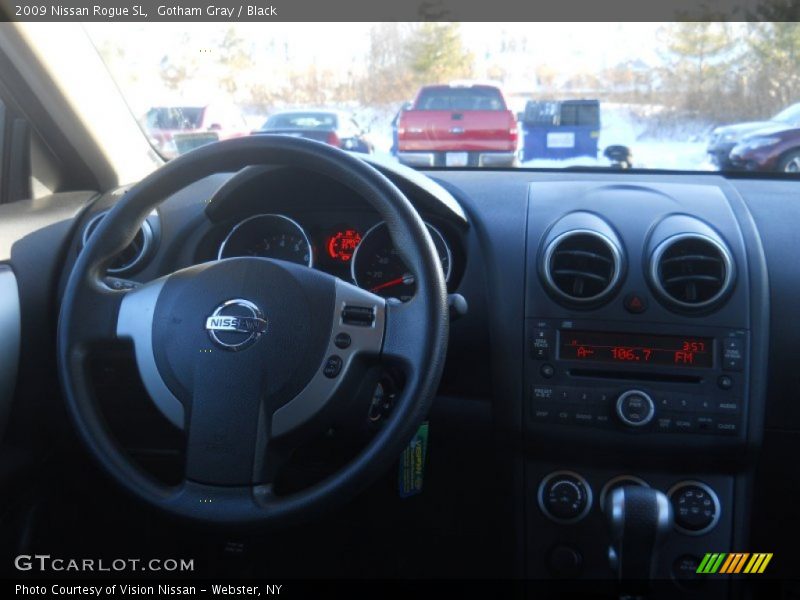 Gotham Gray / Black 2009 Nissan Rogue SL