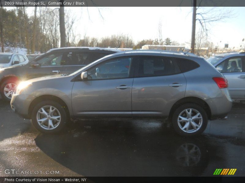 Gotham Gray / Black 2009 Nissan Rogue SL
